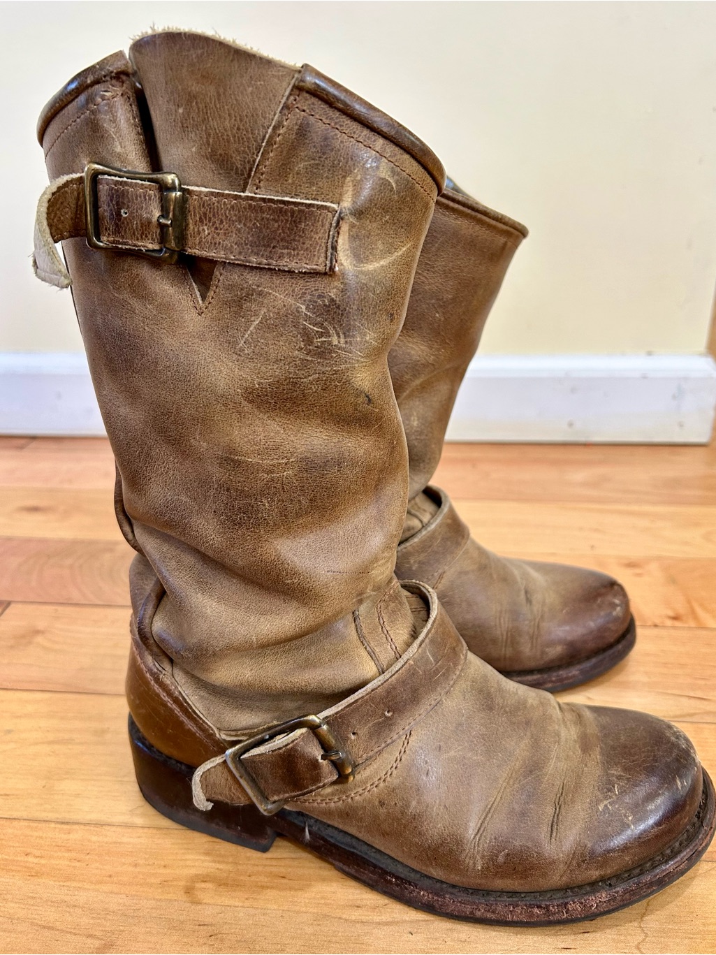 Freebird By Steven Crosby Boots In Cognac - Size 7